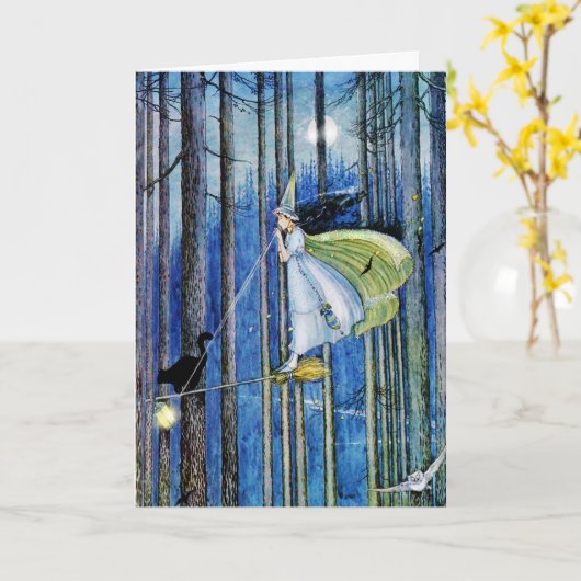 Hekken op haar stok kaart (Gele Bloem)