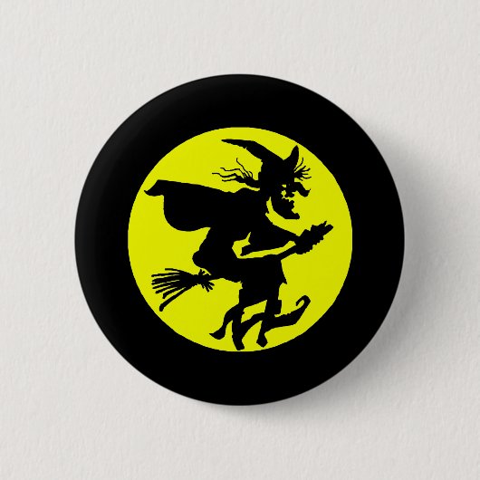 Hekken tegen volle maan ronde button 5,7 cm (Voorkant)
