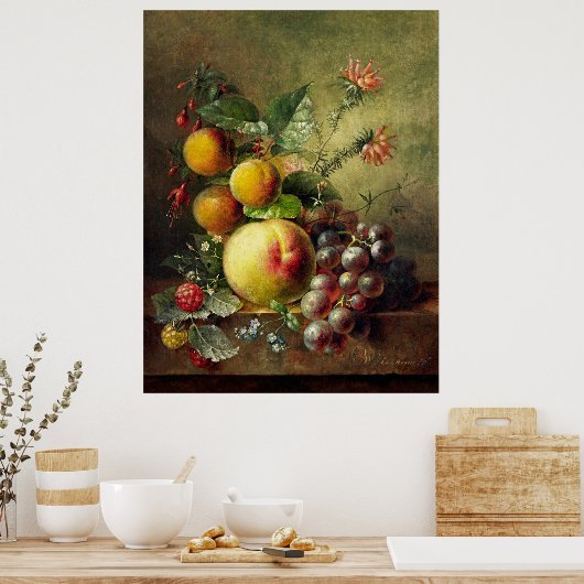 Hekking's stille leven van een fruit poster (Keuken)