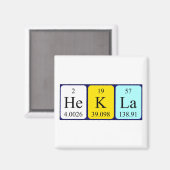 Hekla periodieke table name magnet (Voorkant / Achterkant)