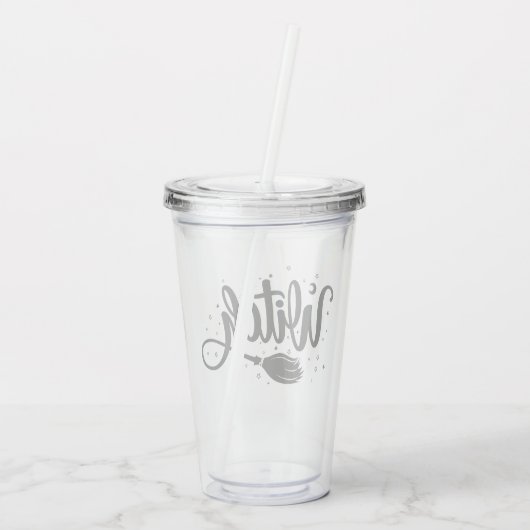 heks acryl drinkbeker (Achterkant)