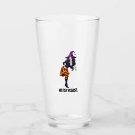 Heks, alsjeblieft, glamoureuze heks Halloween Graf Glas