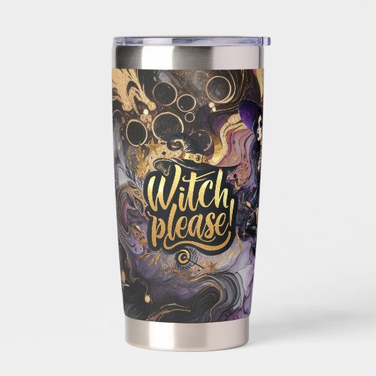 Heks, alsjeblieft! Gotische heidense heks Hallowee Geïsoleerde Drinkbeker (Links)