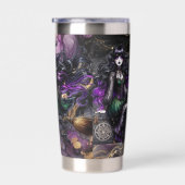 Heks, alsjeblieft! Gotische heidense heks Hallowee Geïsoleerde Drinkbeker (Rechts)