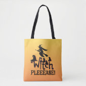 Heks alsjeblieft goud vet moderne heks Halloween Tote Bag (Voorkant)