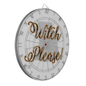 heks alsjeblieft grappig halloween met hoed dartbord (Voorkant Links)