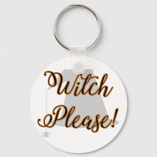 heks alsjeblieft grappig halloween met hoed sleutelhanger (Voorkant)