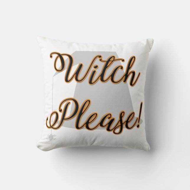 heks alsjeblieft grappig halloween met pet kussen (Voorkant)