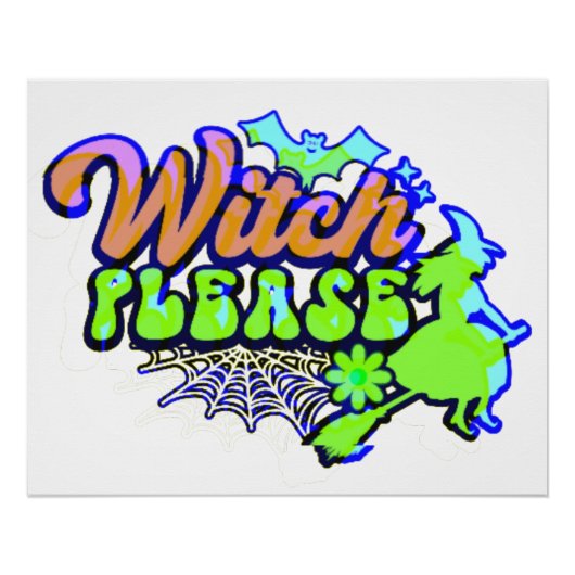 HEKS ALSJEBLIEFT grappig halloween Perfect Poster (Voorkant)