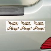 heks alsjeblieft grappige halloween uitdrukking bumpersticker (Op auto)