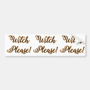 heks alsjeblieft grappige halloween uitdrukking bumpersticker