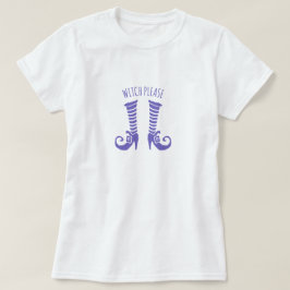 Heks alsjeblieft Halloween Dames Basic T-Shirt