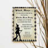 Heks alsjeblieft.. Halloween feestuitnodiging Kaart