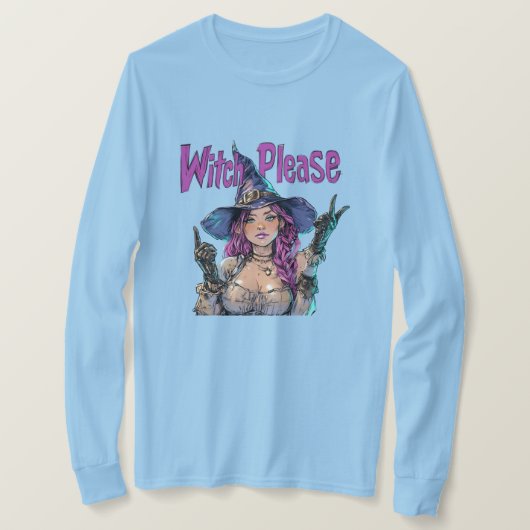 Heks Alsjeblieft Halloween Grafische T-Shirt – Gra (Design voorkant)