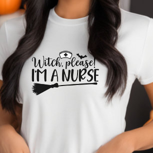 Heks Alsjeblieft Ik Ben Een Verpleegster Halloween Tri-Blend Shirt