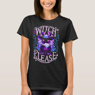 heks alsjeblieft kat Schattigee zwarte kat hallowe T-shirt