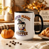 Heks Alsjeblieft Koffie Eerst Zwart Groot Hallowee Mok