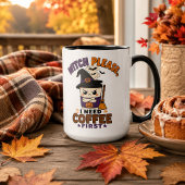 Heks Alsjeblieft Koffie Eerst Zwart Groot Hallowee Mok
