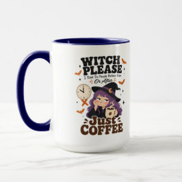 Heks Alsjeblieft Navy Grote Mok Halloween Cadeau