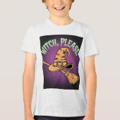 Heks, alsjeblieft! Schattige & Sassy Halloween Kin Tri-Blend Shirt (Voorkant)