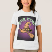 Heks, alsjeblieft! Schattige & Sassy Halloween Kin Tri-Blend Shirt (Voorkant)