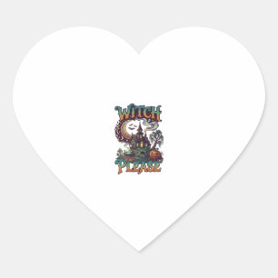 Heks Alsjeblieft Spookhuis Wasse Maangroom Hart Sticker