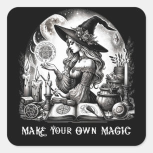 Heks Apotheek Maak Je Eigen Magie Vierkante Sticker