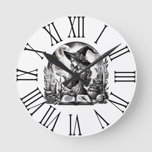  heks apotheker maak je eigen magie ronde klok (Voorkant)