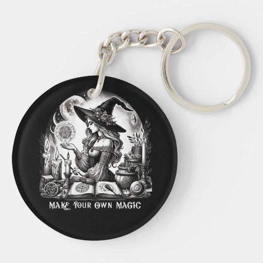  heks apotheker maak je eigen magie sleutelhanger (Achterkant)
