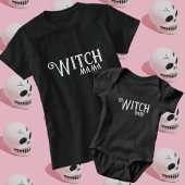 Heks baby Zwart Halloween Mama en Me Matching Romper