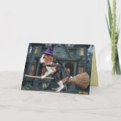 Heks Beagle Halloween kaart (Achterkant)