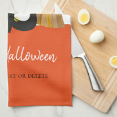 Heks Benen Gelukkig Halloween Gepersonaliseerd Theedoek (Quarter Fold)