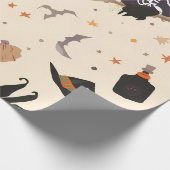 Heks & Bezem Halloween Cadeaupapier (Hoek)