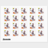 Heks, Boe! Halloween witte stickers (Vel)