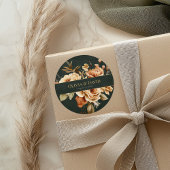 Heks Bos Groen Bloem Bruiloft Ronde Sticker