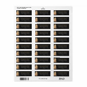 Heks Bos Zwarte Bloem Bruiloft Adreslabel Etiket (Full Sheet)