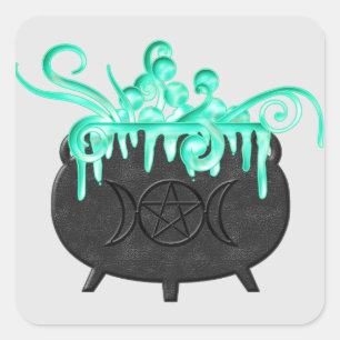 Heks Brew Pagan Magick Potion Cauldron Stickers