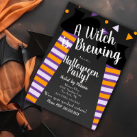 Heks Brouwende Benen Halloween Feest Verjaardag