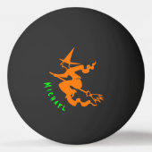 Heks Custom Player Team Naam Party Zwart Bier Pingpongbal (Voorkant)