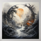 Heks die de zon vangt poster (Voorkant)