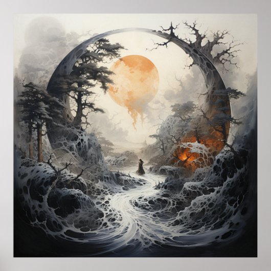 Heks die de zon vangt poster (Voorkant)