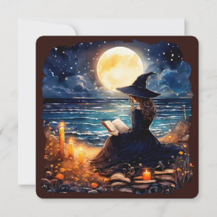 Heks die een boek leest - Wicca Halloween 1