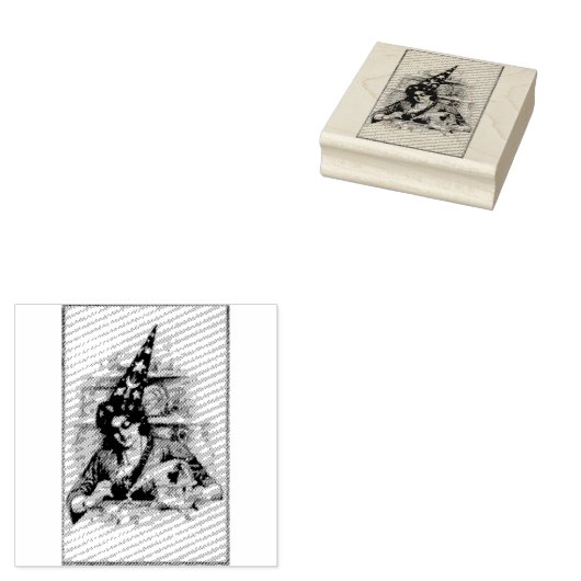 Heks Dragen Pet Rubber Art Stamp Rubberstempel (Gestempeld)