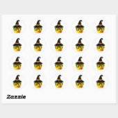Heks Emoji Halloween Stickers voor kinderen (Vel)