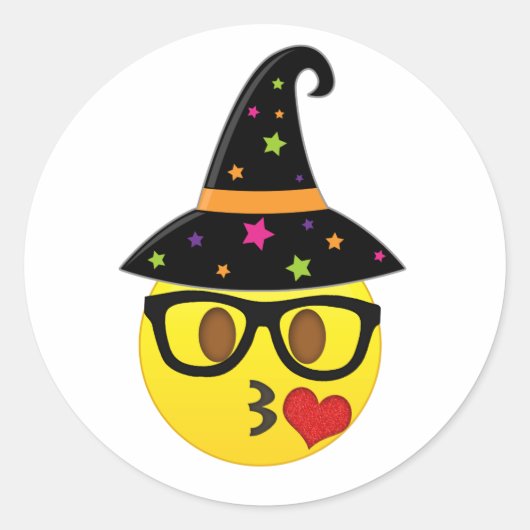 Heks Emoji Halloween Stickers voor kinderen (Voorkant)