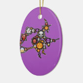 heks emoji keramisch ornament (Links)