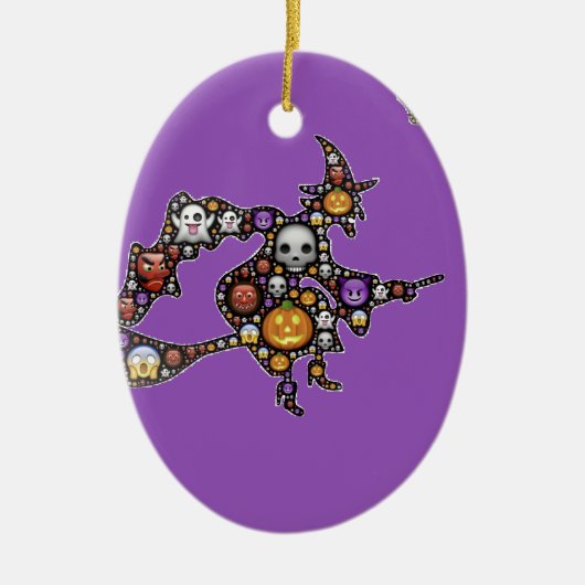 heks emoji keramisch ornament (Voorkant)