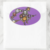 heks emoji ovale sticker (Tas)