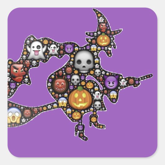 heks emoji vierkante sticker (Voorkant)