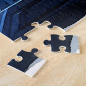 Heks en Clown kijken naar een Monster Halloween Legpuzzel (Zijkant)